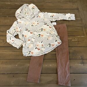 Jax & Lennon 18-24M floral pocket hoodie and leggings set